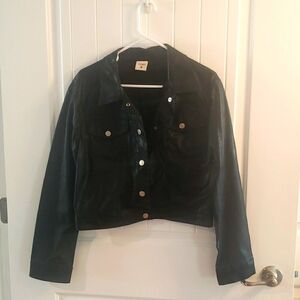 Black Playboy cropped jacket, size Large